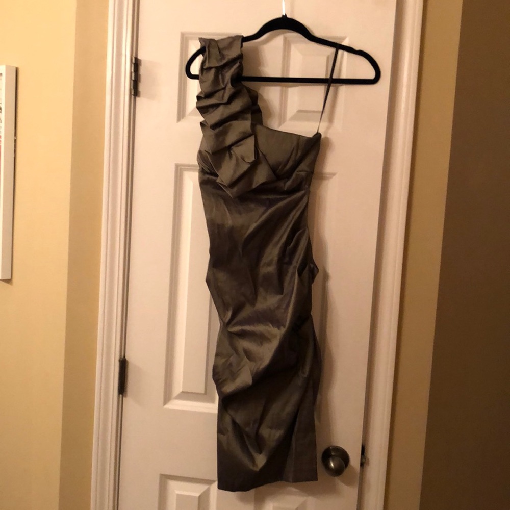 Green evening gown